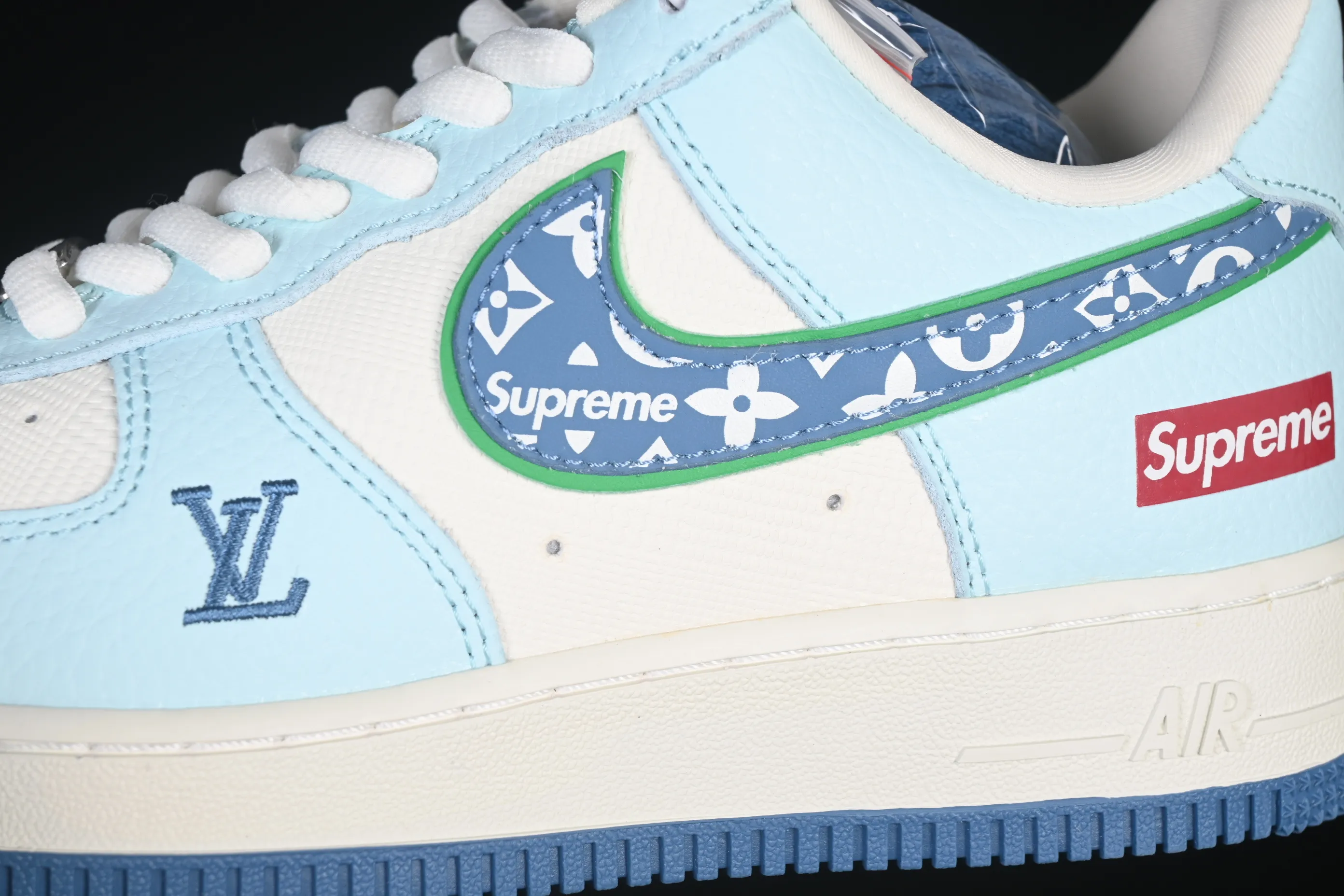 All categories Nk Air Force 1 Air Force series Nk Air Force 1 Low Air Force low-top Nike Air Force 1'07 Low LV joint white and blue Air Force 1 low-top casual sneakers YF9511-809